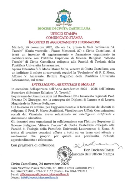 Ufficio Stampa - Incontro di aggiornamento e formazione 